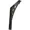Ekena Millwork Crawley Wrought Iron Bracket, (Single center brace), Antiqued Silver 1 1/2"W x 7 1/2"D x 10"H BKTM01X07X10SCRASV - alternate 1